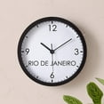 thumbnail image 5 of CafePress - RIO DE JANEIRO World Clock - 10" Quartz Analog Battery-Powered Modern Wall Clock, Unique, 5 of 5