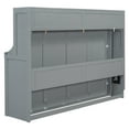 thumbnail image 5 of Generic Full Size Murphy Bed with Hydraulic Lift & Desk Design, Gray, 5 of 10