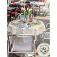 thumbnail image 4 of Spring Easter Outdoor Tablecloth - 54 Inch Round Dining Table Cover, Cute Rabbits Eggs Bow Daisy Tulips Plants Beige Waterproof Outdoor Table Cloth with Umbrella Hole & Zipper for Picnic/Patio/Party, 4 of 7