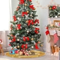 thumbnail image 4 of FMSHPON Happy Elk Xmas Christmas Tree Skirt Stand Mat for Holiday Party Decoration Indoor Outdoor 36 inches, 4 of 6