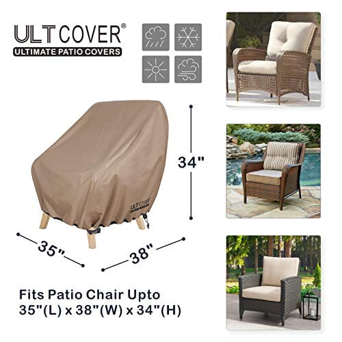 Outdoor Lounge Deep Seat Single Chair... Details about   ULTCOVER Waterproof Patio Chair Cover 