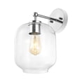 thumbnail image 5 of SAFAVIEH Edie LED Chrome Iron Wall Sconce with Clear Glass Shade, Set of 2, 5 of 10