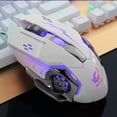 thumbnail image 1 of Ergonomic Pro Wired LED Light 4000DPI Optical USB Gamer Gaming Mouse white, 1 of 5