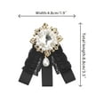 thumbnail image 2 of INSPIRE CHIC Women's Bowknot Brooch Lace Bow Tie Shirt Neckline Preppy Collar Pin Black One Size, 2 of 4