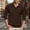 Coffee, variant on Men Polo Shirt Long Sleeve Button Down Tee Shirt Slim Fit Grey Casual Polos for Man