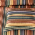 thumbnail image 4 of Chezmoi Collection Avery Striped Cotton Quilt Set Queen Size, 3-Piece Soft Pre-Washed 100% Cotton Quilt, Multi-Color, 4 of 9
