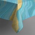 thumbnail image 3 of Blue and Gold Marble Shimmer Streaks Pattern Rectangle Tablecloth 60"x84",Waterproof Polyester Rectangle Table Cloth, Wipeable Spillproof Polyester Tablecloth for Dining, Camping, Indoor and Outdoor, 3 of 5