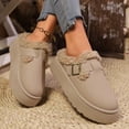 thumbnail image 2 of SBYOJLPB Women's Closed-Toe Slipper Solid Color Comfortable Soft Thick Sole Warm Casual Slippers, 2 of 8