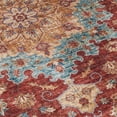 thumbnail image 3 of ReaLife Machine Washable Rug - Stain Resistant, Non-Shed - Eco-Friendly, Padded, Family & Pet Friendly - Premium Recycled Fibers - Distressed Vintage Medallion - Brick Red, Blue, Beige, 5' x 7', 3 of 5