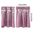 thumbnail image 3 of 2Pc Curtains Floral Curtains Kitchen Coffee Curtains Bedroom Rod Curtains Lace Short Curtains Lace Curtains 29 X 24 Inch 2 Panels, 3 of 9