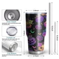 thumbnail image 6 of 30oz Neon Halloween Pumpkin Pattern Tumblers Stainless Steel Tumbler with Lid and Straw,Vacuum Insulated Double Wall Travel Tumbler Cups Mug with Cleaning Brush for Coffee,Tea, 6 of 7