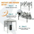 thumbnail image 4 of COOS BAY 6'x4' Instant Pop Up Canopy Tent with Adjustable Sun Wall, Lightweight Compact Portable Canopy with Carry Bag, Gray, 4 of 8