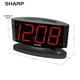 thumbnail image 5 of Reloj despertador Sharp Home con base giratoria digital LED, color negro, 5 of 6