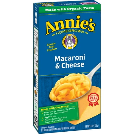 Cheddar Cheese Rice - Annie's Macaroni and Cheese, Pasta & Classic Mild Cheddar Mac and Cheese, 6 oz Box