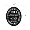 thumbnail image 3 of Signs Authority No Soliciting Sign for House - Metal Door Sign for deterring Unwanted, 3 of 7