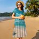 thumbnail image 4 of Disketp Shopping Cart On Tropical Beach para Vestido de Manga Corta para Mujeres, Vestidos de Verano para Mujeres, Casual y Holgado para la Playa, 4 of 6