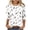 White, variant on JTZGDY Western Shirts for Women Plus Size Vintage Ethnic Floral Print Summer 3/4 Lenght Sleeve Crewneck Graphic Tunic Tees Loose Oversized Casual Dressy Blouses Black#01 S