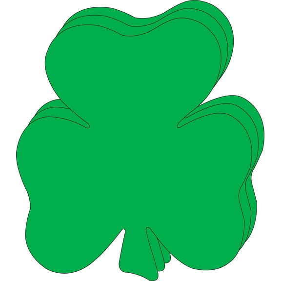 SHAPES ETC. Shamrock Single Color Super Cut-Outs- 8” x 9”