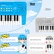 thumbnail image 5 of Teclado de piano Toy TWFRIC de 37 teclas con micrófono para niños, color azul, 5 of 7