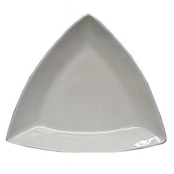 Tuxton China BEZ-1248 12.5 in. Triangle Plate - Eggshell - 6 pcs