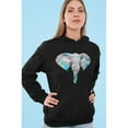 thumbnail image 2 of Geometrical Elephant Hoodie Women -Image by Shutterstock, Female Large, 2 of 4