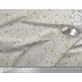 thumbnail image 2 of Soimoi Gray polyester Crepe Fabric Yellow Mustard Leaves Printed Fabric 1 Yard 42 Inch Wide, 2 of 3