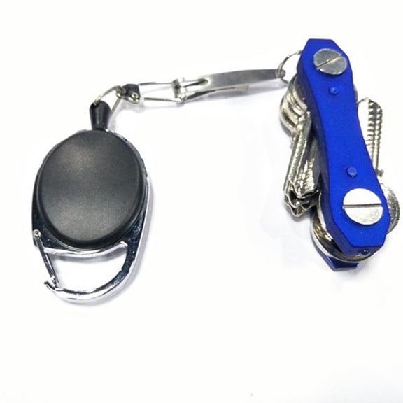 Retractable Keychain with Steel Cable and Zinc Alloy Material for Keys Hanging with Belt Clip and