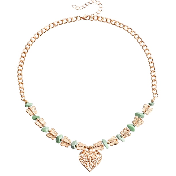 Collar de cuentas de turquesa largo anudado collar de piedra de la capa de joyería hecha a mano