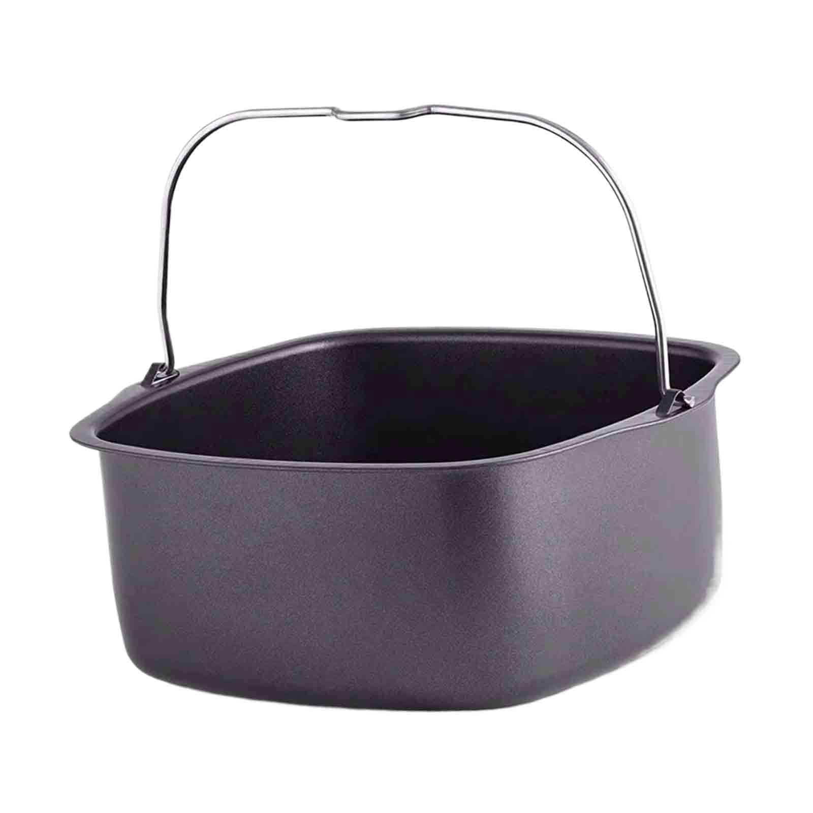 Fiocias Air Fryer Accessory Springfoam Pan Baking Cake Barrel Carbon Steel Air Fryer Pan 8 inch