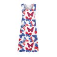 thumbnail image 5 of Summer Savings Clearance! Edvintorg 4Th Of July Sundresses For Women Fashion Holiday Summer Casual Printing Sleeveless Party Beach Loose Dress Women's Clothing, 5 of 5