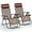Brown, variant on CRXX Zero Gravity Chair Set of 2, 350 lbs Capacity, Reclining Folding Outdoor Chairs with Adjustable Headrest & Cup Holder, Anti - Gravity Loungers for Backyard, Patio, Lawn, Poolside (Black)