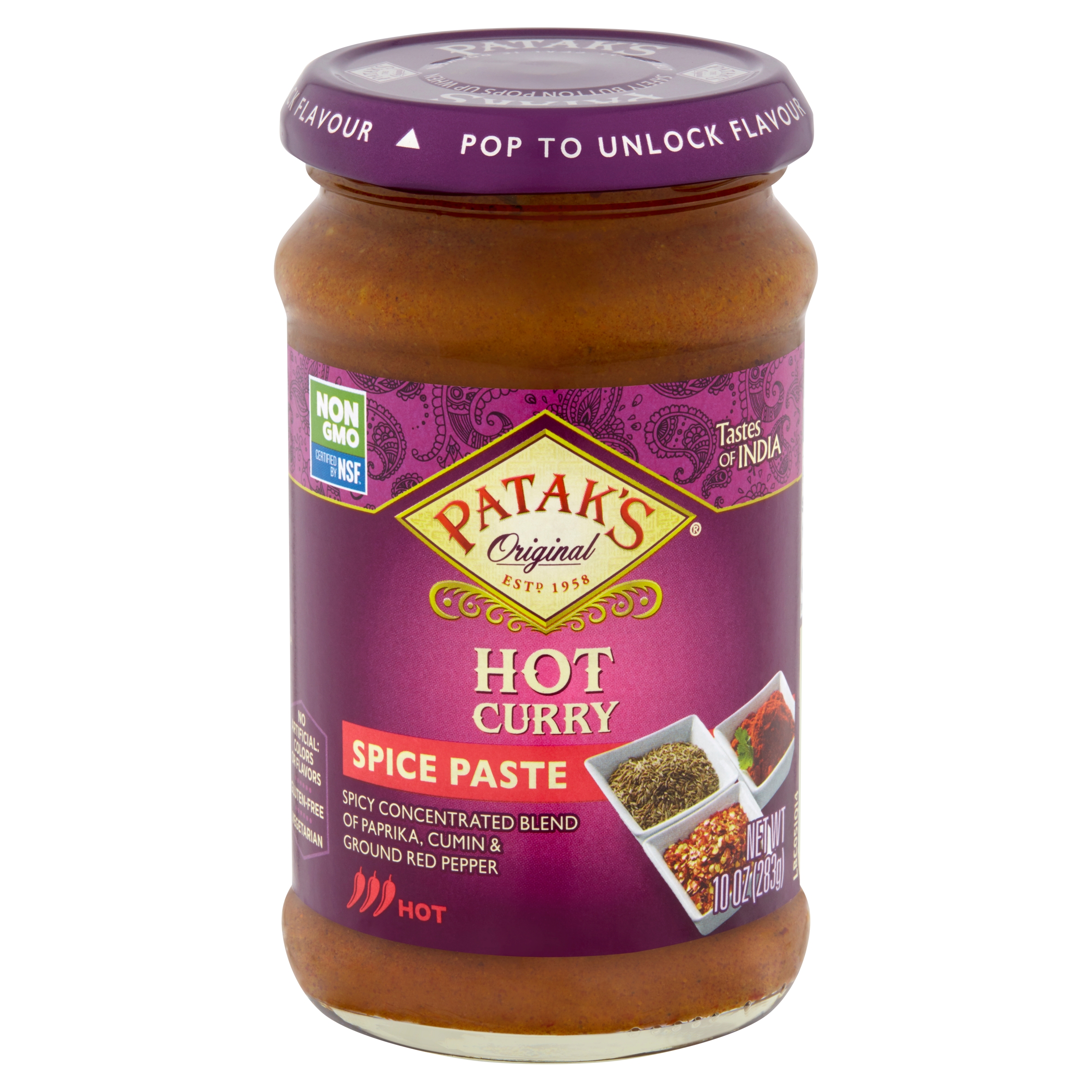 Patak&amp;#39;s Original Hot Curry Spice Paste, 10 oz - Walmart.com - Walmart.com