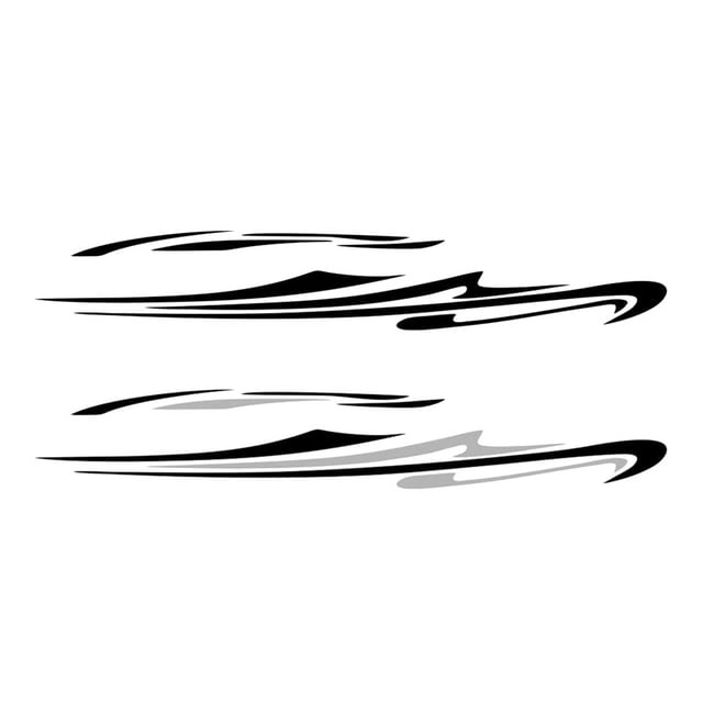 Becaristey Easy To Attach Car Accessory Cool Style And Personalized Fashionable Decorative Black and Grey 1Set