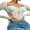 White, variant on Michellecmm Women’s Corset Crop Tops, Long Sleeve Lace Patchwork Solid Color Asymmetrical Bustier T-Shirts