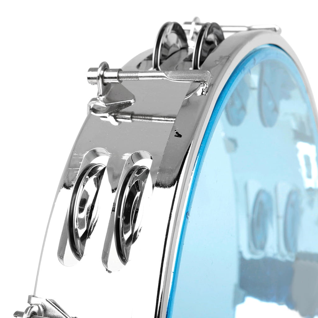 Double Row Tambourine Round Form Musical Tambourine Metal Bells Handheld Party Percussion Drum Instruments Tambourine