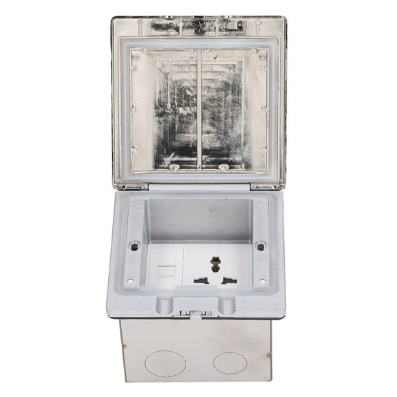 Recessed Power Socket, Zinc Alloy PC AC250V Floor Power Socket Waterproof For Offices