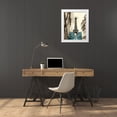 thumbnail image 3 of Poinski, Dianne 12x14 White Modern Wood Framed Museum Art Print Titled - Teal Eiffel Tower 1, 3 of 4