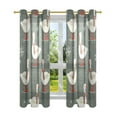 thumbnail image 7 of Yayeee Window Curtains Light Filtering 63"x52" Grommet Panel Pair Home Living Room Decor, Winter Goose, 7 of 7
