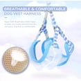thumbnail image 5 of Dog Harness and Leash Set with Bags Striped Lace No Pull Girl Dog Vest Harness Mesh Puppy Harness for Small Medium Dogs Cats Adjustable Pet Harness, 5 of 8