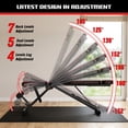 thumbnail image 6 of Adjustable Weight Bench with 7 Level Backrest, 4 Level Seat, 3 Level Leg Extension, Foldable Dumbbell Workout Bench for Home Gym, Incline Decline Positions for Full Body Strength Training, Black, 6 of 9