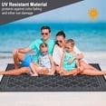 thumbnail image 2 of Memoryfield Waterproof Outdoor Rug 9x18ft for Patios, Plastic Straw Rug Outside Carpet Mats for RV, Picnic, Backyard, Deck, Balcony, Porch,Beach, Black & Gray, 2 of 9