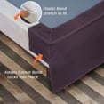 thumbnail image 3 of Plum Solid Pleated Bed Skirt Queen Size -10 Inch Drop Split Corner Pleated Bedskirts -Microfiber Box Pleated Bedskirts - Never Lift Your Mattress - Hotel Quality Magic Bed Skirt, 3 of 8