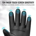 thumbnail image 3 of Advancent Guantes de esquí de nieve para hombre Terciopelo grueso Pantalla táctil impermeable Deportes al aire libre Cálido Ciclismo Ropa Deportiva, Zapatos Gris SG, 3 of 6