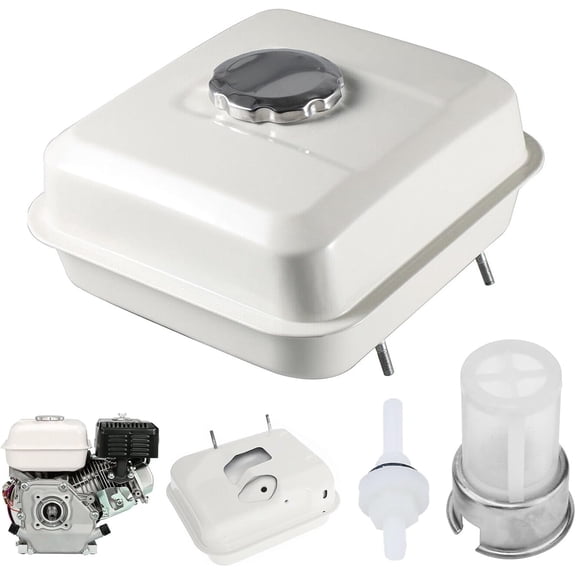 Fuel Tank for Honda GX140 GX160 GX200 Engine, 3L Petrol Tank Kit with Fuel Cap Fuel Filter and Fuel Line Fuel Tank Lawn Mower Replacement Parts