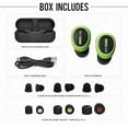 thumbnail image 3 of ISOtunes Bluetooth True Wireless Hearing Protection Earbuds, 25 dB NRR, Black and Green, 3 of 8