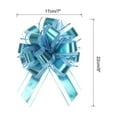thumbnail image 2 of 12pcs 9" Extra Large Pull Bow Metallic Gift Wrapping Bows Ribbon Organza Light Blue for Wedding Baskets Presents, 2 of 6