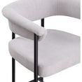 thumbnail image 4 of Meridian Furniture Malin Grey Linen Textured Fabric Counter Stool (Set of 2), 4 of 8