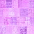 thumbnail image 1 of Ahgly Company Indoor Square Patchwork Purple Transitional Area Rugs, 7' Square, 1 of 4