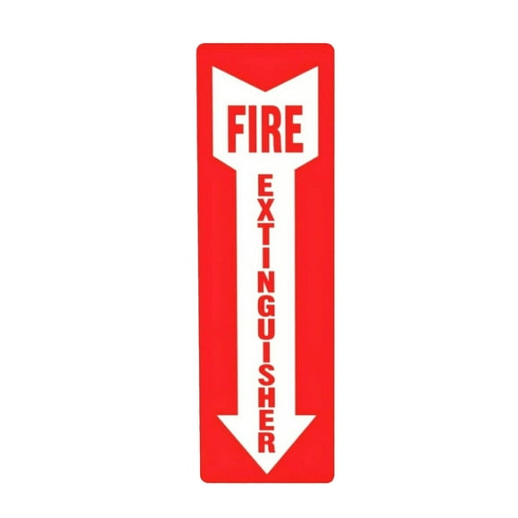 Hearth & Gear ASSURED SIGNS Fire Extinguisher Sign Sticker Signs Bright Red And White Colors Durable Self And Ideal For Home Thick Sticker Table Top Display Lighting Stickers Smell Washable Stickers
