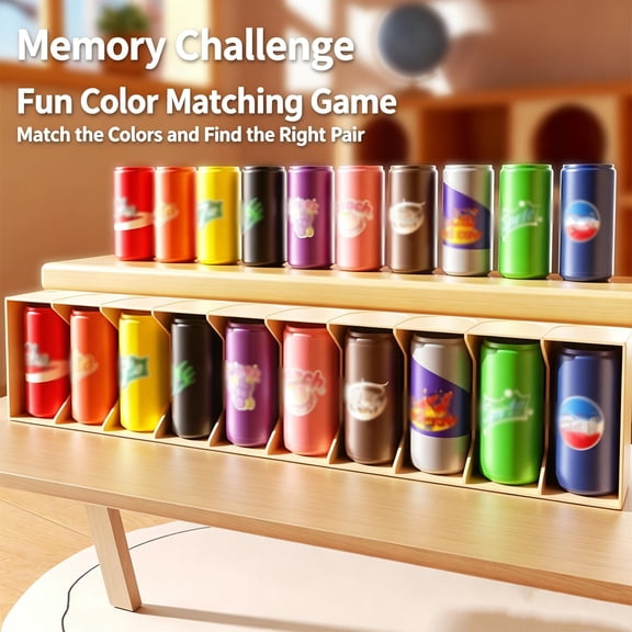Linvycle Memory Can Guessing Board Game, 2-Player Interactive Logic Puzzle Game, ABS Material Color Matching Brain Game for Family Party & Tabletop Activity